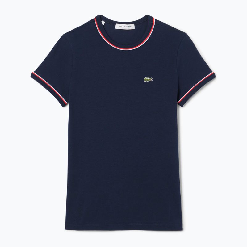Moteriški marškinėliai Lacoste TF0347 navy blue/rill/grenadine 4