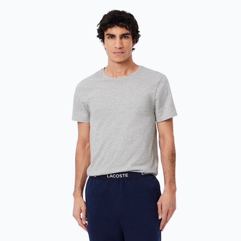 Vyriški marškinėliai Lacoste TH9007 3-pak white/silver chine/black 3