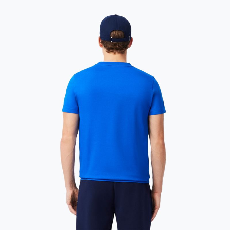 Vyriški teniso marškinėliai Lacoste TH1044 gipsy white/navy blue 2