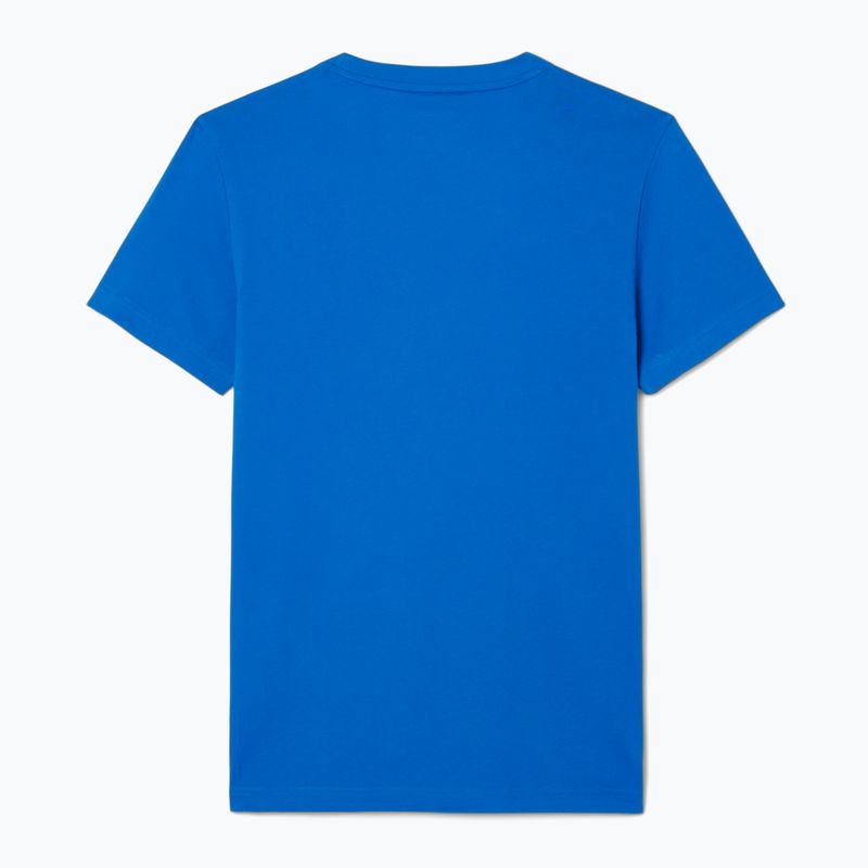 Vyriški teniso marškinėliai Lacoste TH1044 gipsy white/navy blue 5
