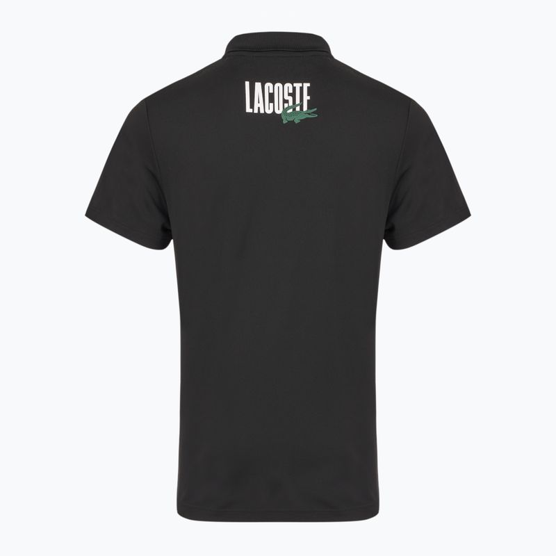 Vyriški teniso polo marškinėliai Lacoste Polo DH8963 white/malva black 2