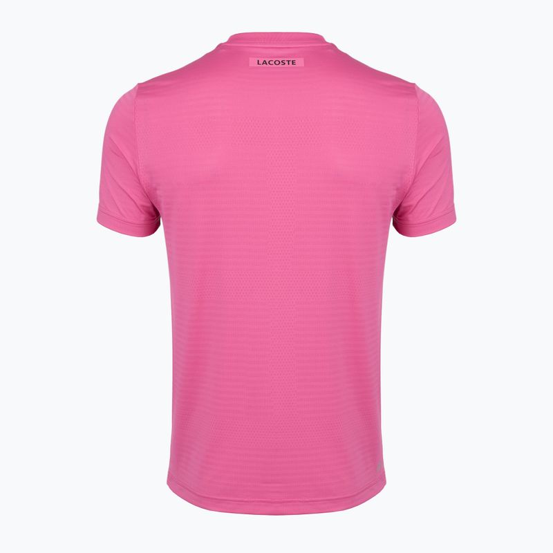 Vyriški teniso marškinėliai Lacoste TH0004 fuchsia pink 2