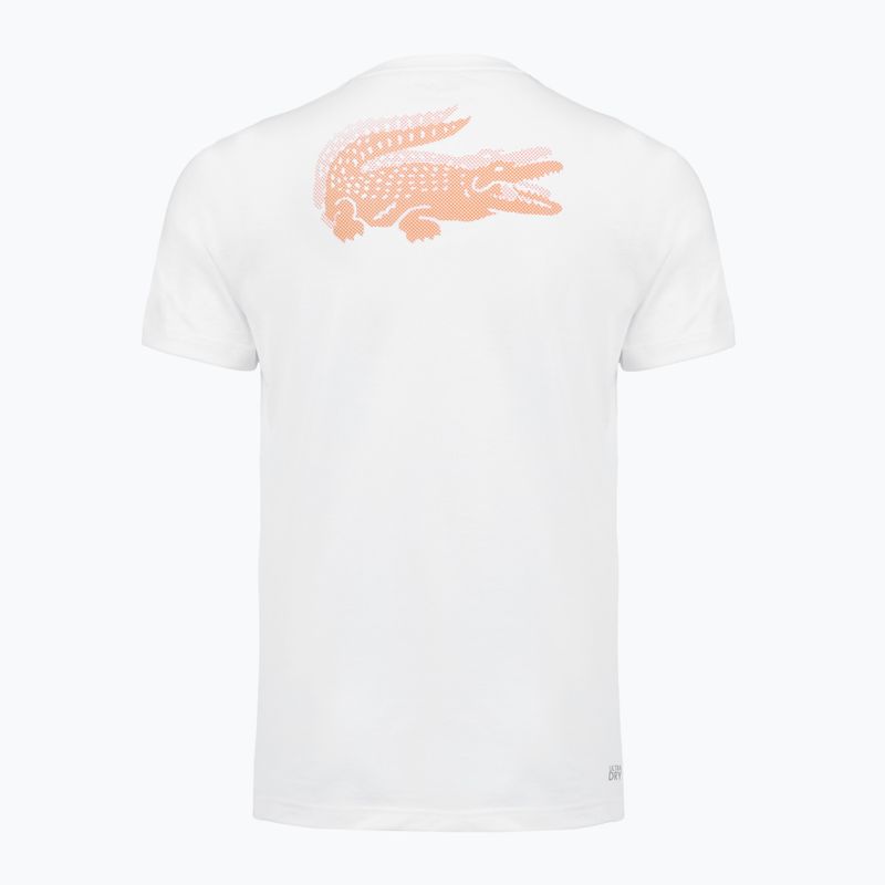 Vyriški teniso marškinėliai Lacoste TH0003 white/blossom 2
