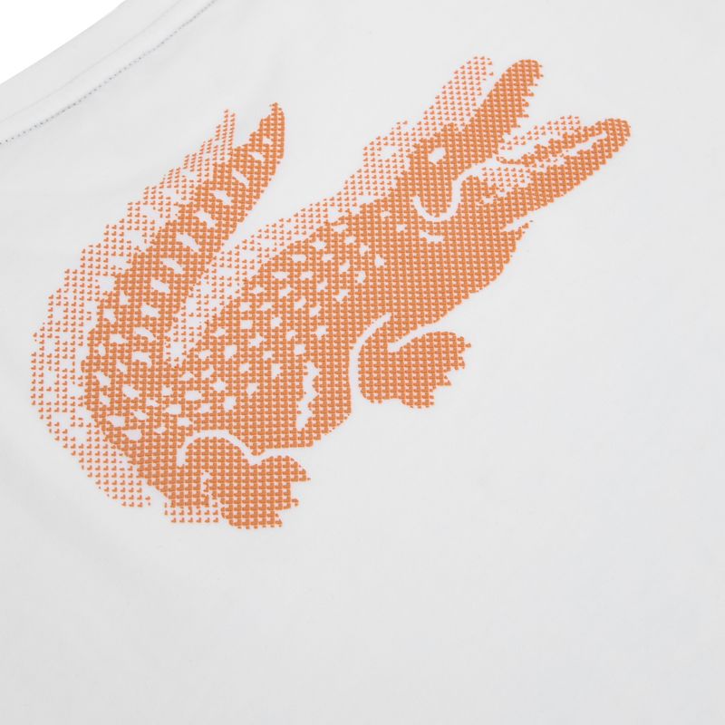 Vyriški teniso marškinėliai Lacoste TH0003 white/blossom 4