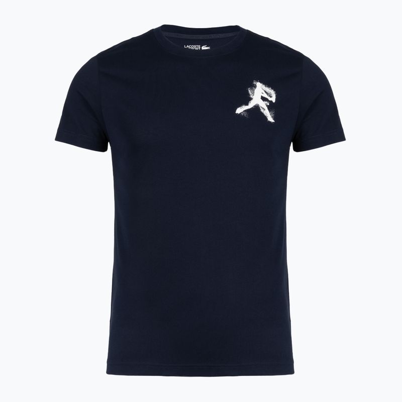 Vyriški marškinėliai + kepurė Lacoste TH1044 navy blue/white