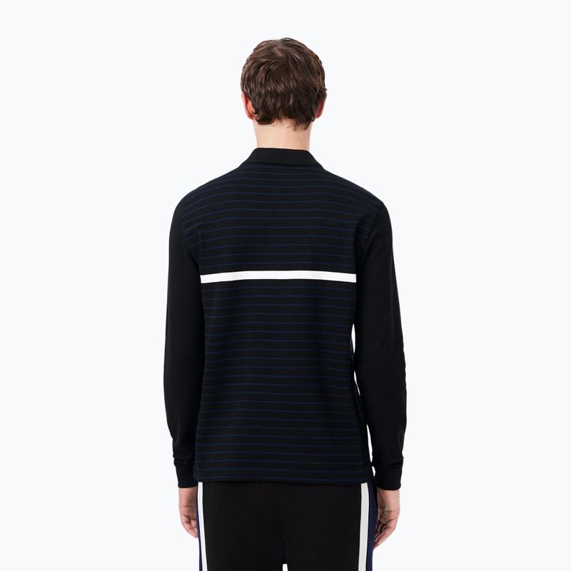 Vyriški polo marškinėliai ilgomis rankovėmis Lacoste Polo PH9776 black/navy blue 3