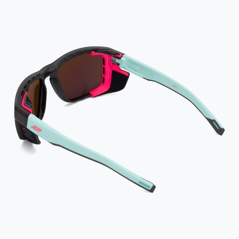 Akiniai nuo saulės Julbo Shield M Spectron translucent black/light blue/pink 2