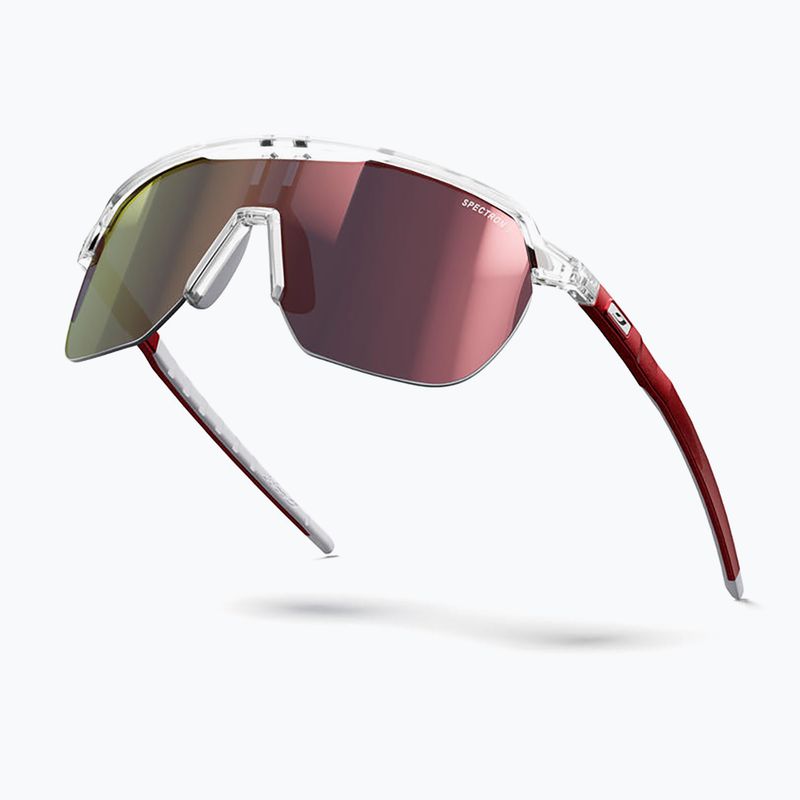 Akiniai nuo saulės Julbo Frequency Spectron shiny translucent crystal/red/red flash 5