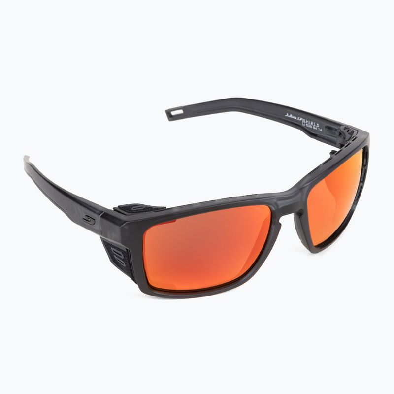 Julbo Shield Polarized 3Cf matiniai permatomi/permatomi juodi/juodi akiniai nuo saulės J5069414