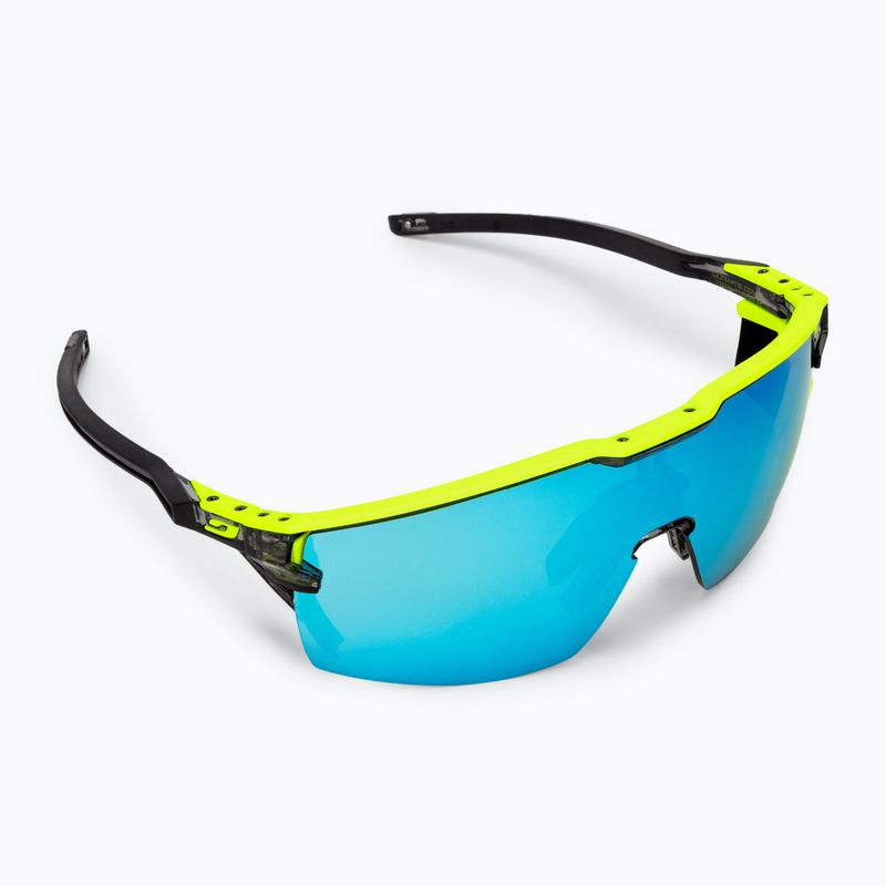 Julbo Ultimate Cover Polar 4 Hd dviratininkų akiniai juoda/geltona fluo/capsule ocean master 2