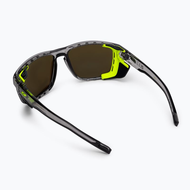 Julbo Shield Polar 4 Hd juoda/geltona fluo/kapsulinė ocean master dviračių akiniai 3