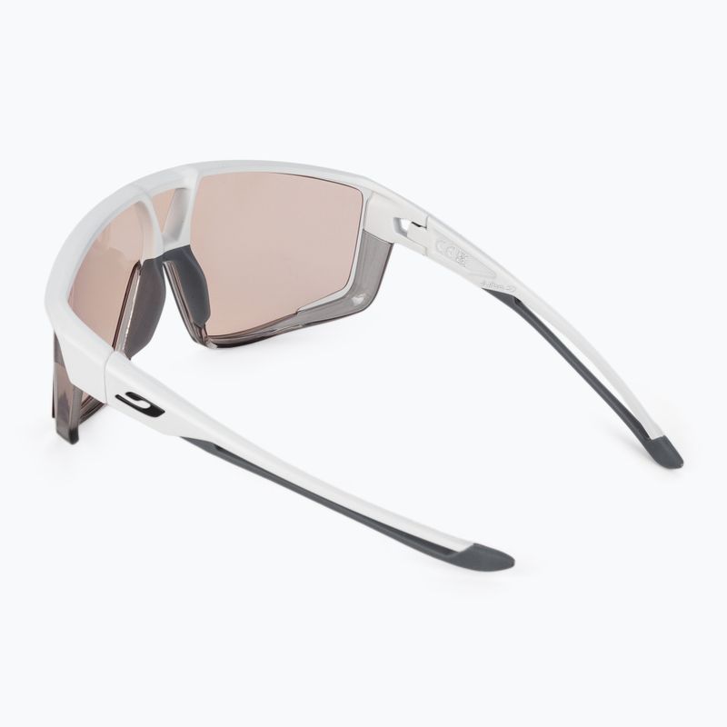 Julbo Fury Reactiv 1-3 High Contrast matinės baltos/permatomos pilkos spalvos dviratininkų akiniai 2