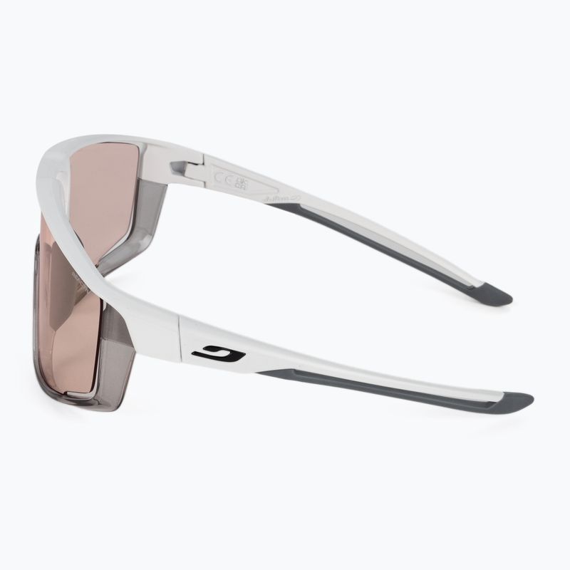 Julbo Fury Reactiv 1-3 High Contrast matinės baltos/permatomos pilkos spalvos dviratininkų akiniai 4