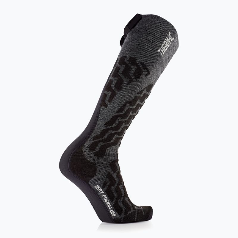 Šildomos kojinės Therm-ic Powersocks Heat Fusion Uni grey/ black 3