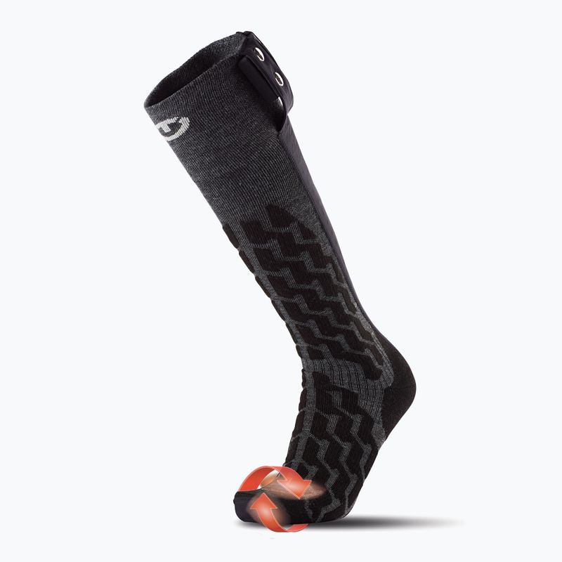 Šildomos kojinės Therm-ic Powersocks Heat Fusion Uni grey/ black 6