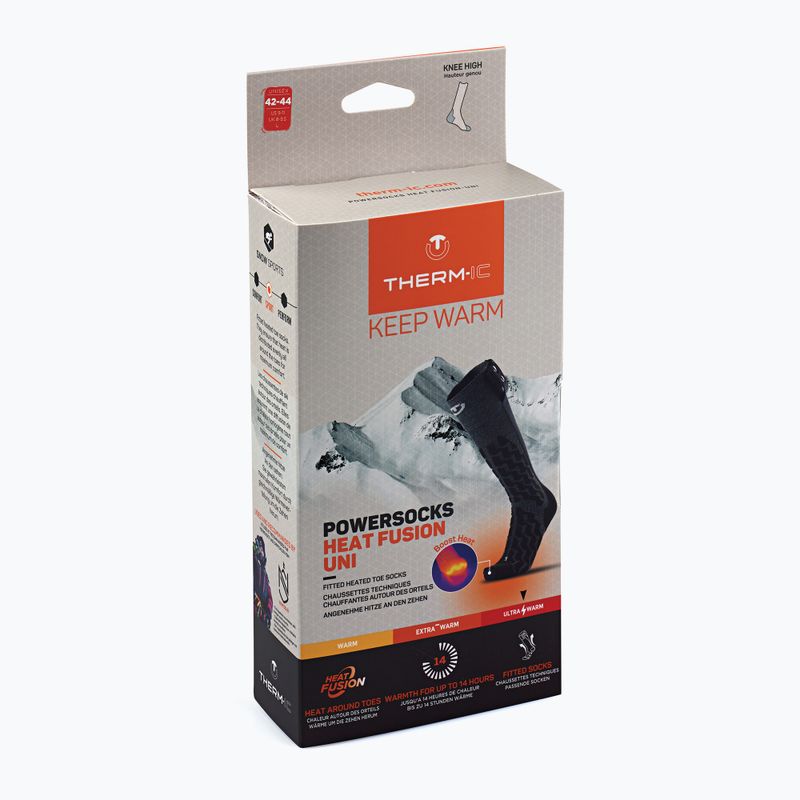 Šildomos kojinės Therm-ic Powersocks Heat Fusion Uni grey/ black 7