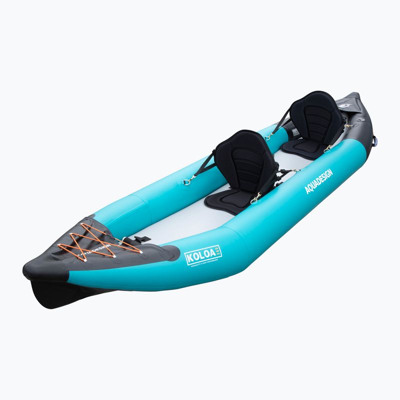 Dvivietė pripučiama baidarė AQUADESIGN Koloa 360 cm blue/black 3
