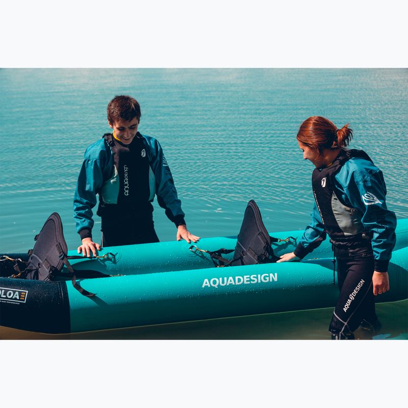 Dvivietė pripučiama baidarė AQUADESIGN Koloa 360 cm blue/black 13