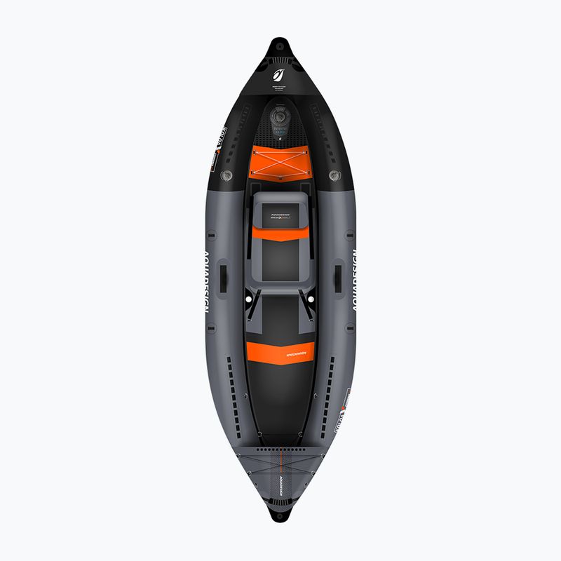 AQUADESIGN Koloa X'Perience 1 305 cm juoda/pilka pripučiama baidarė 1 asmeniui 2