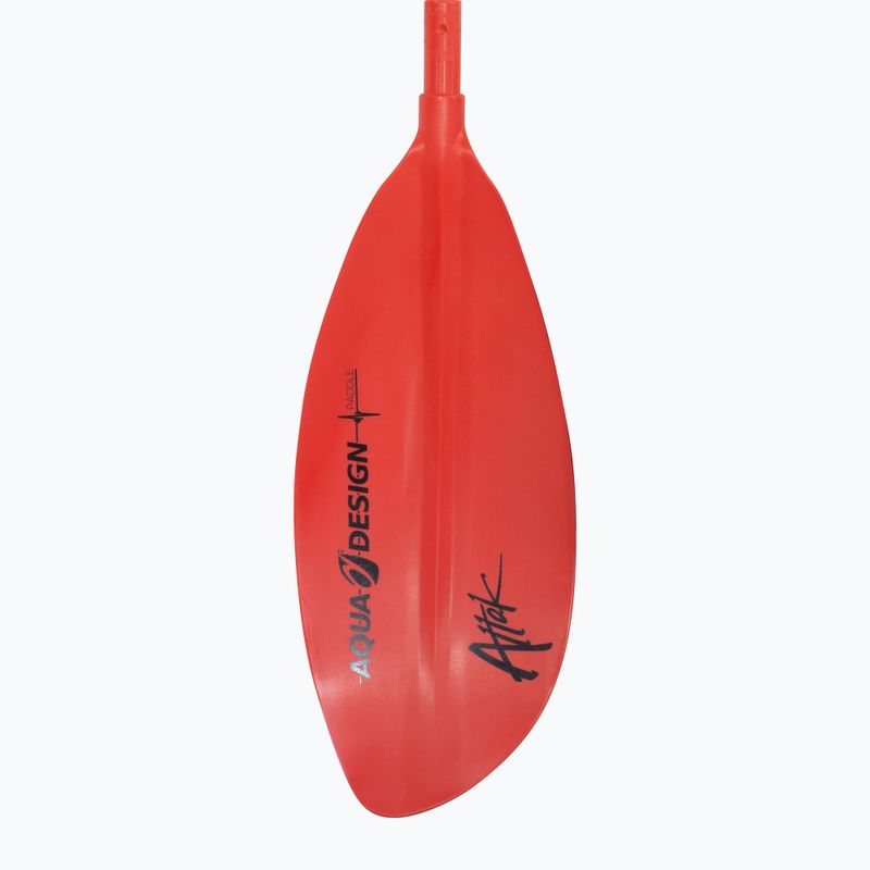 Keturių dalių baidarės irklas AQUADESIGN K1 Attak 4 red 4