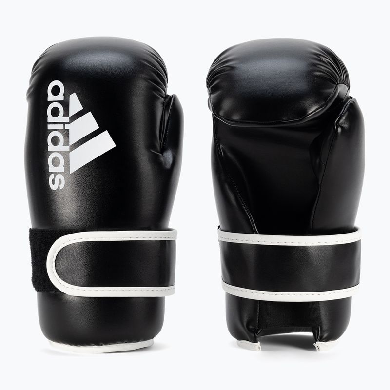 Adidas Point Fight bokso pirštinės Adikbpf100 juodai balta ADIKBPF100