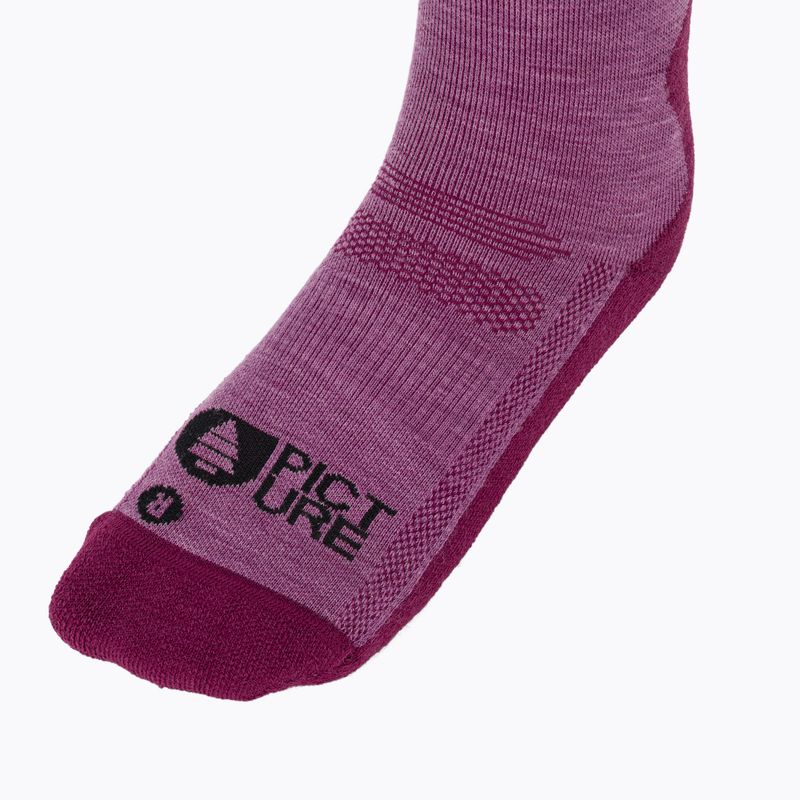 Slidinėjimo kojinės Picture Wooling bright magenta 3