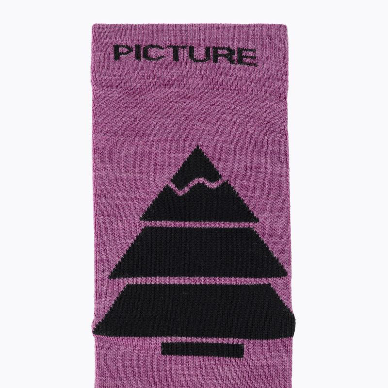 Slidinėjimo kojinės Picture Wooling bright magenta 4