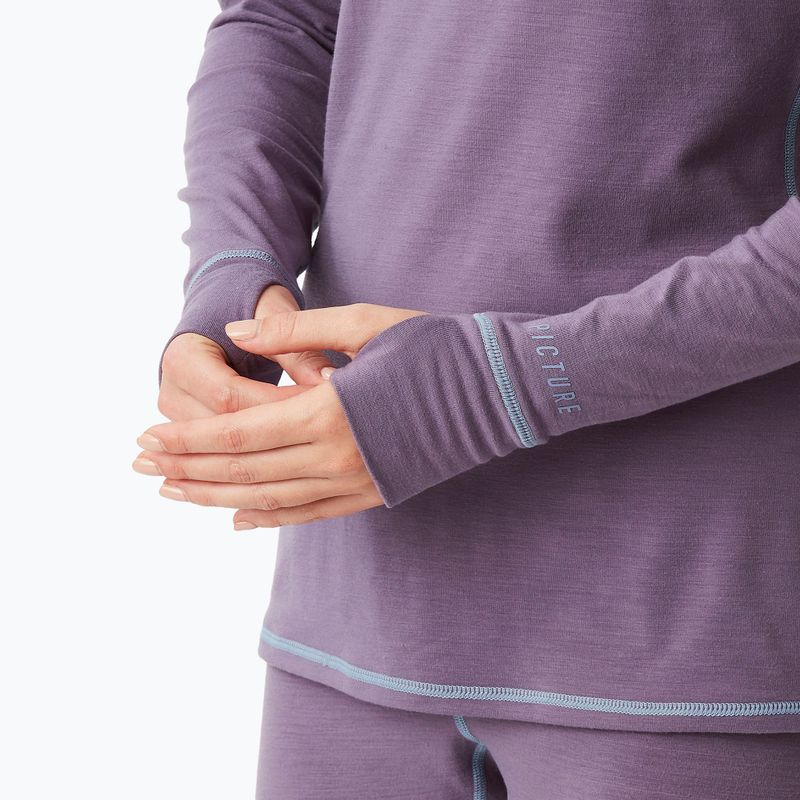 Moteriški termoaktyvūs marškinėliai ilgomis rankovėmis Picture Milita grape jam 4