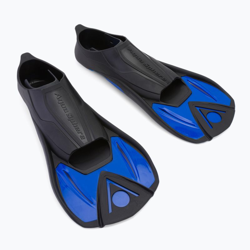 Aquasphere Microfin mėlynos/juodos spalvos plaukimo pelekai 3