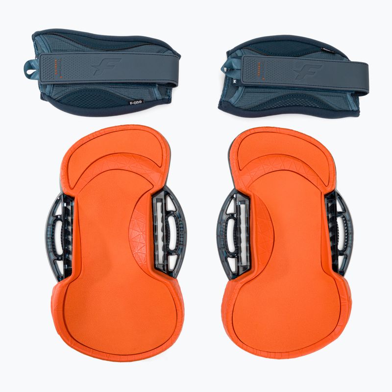 Kiteboard padai ir dirželiai F-One Platinum 3 Bindings + Slate/ Flame rankena 77223-8001-S