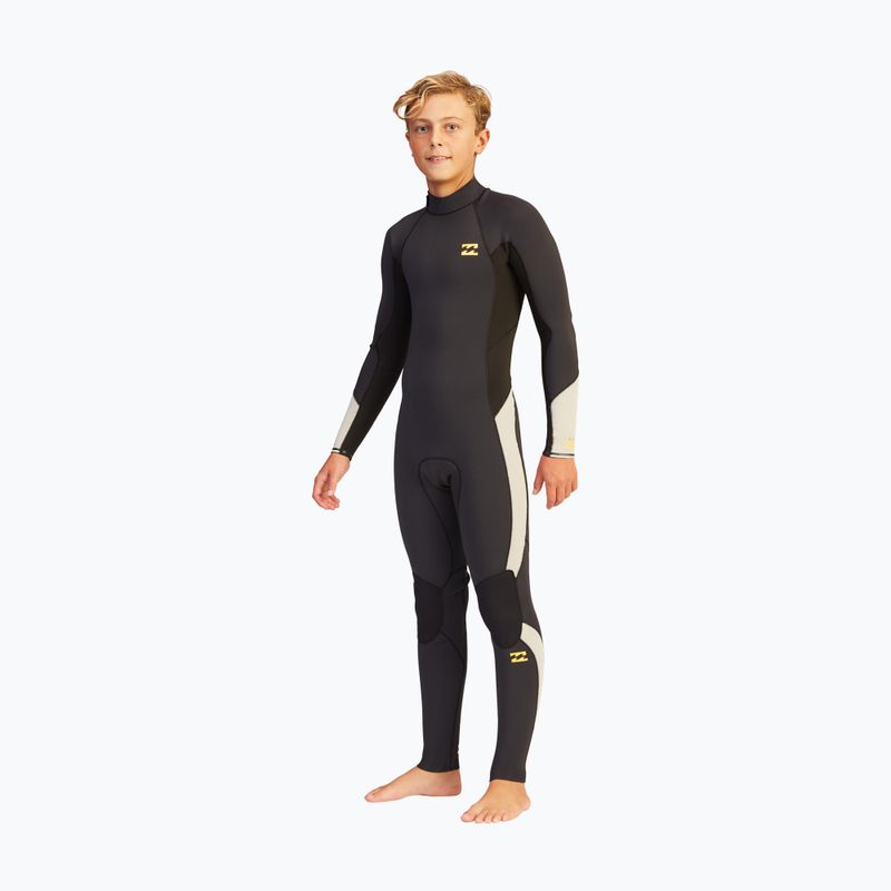 Billabong 4/3 Boys Absolute BZ Full black rock vaikiškas hidrokostiumas 2