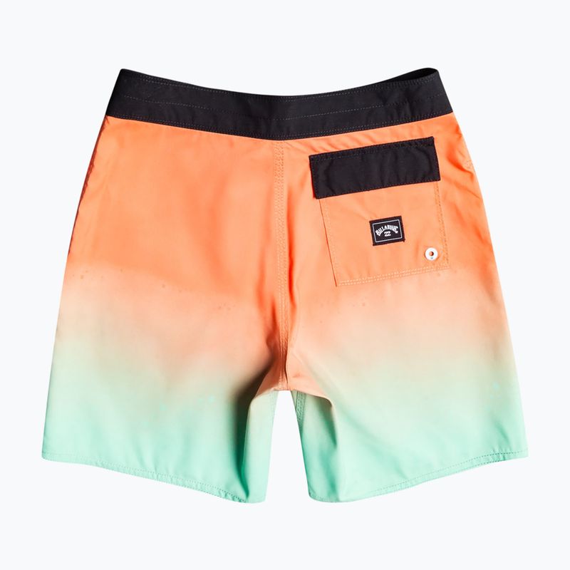 Billabong All Day Fade OG oranžiniai vaikiški maudymosi šortai 2