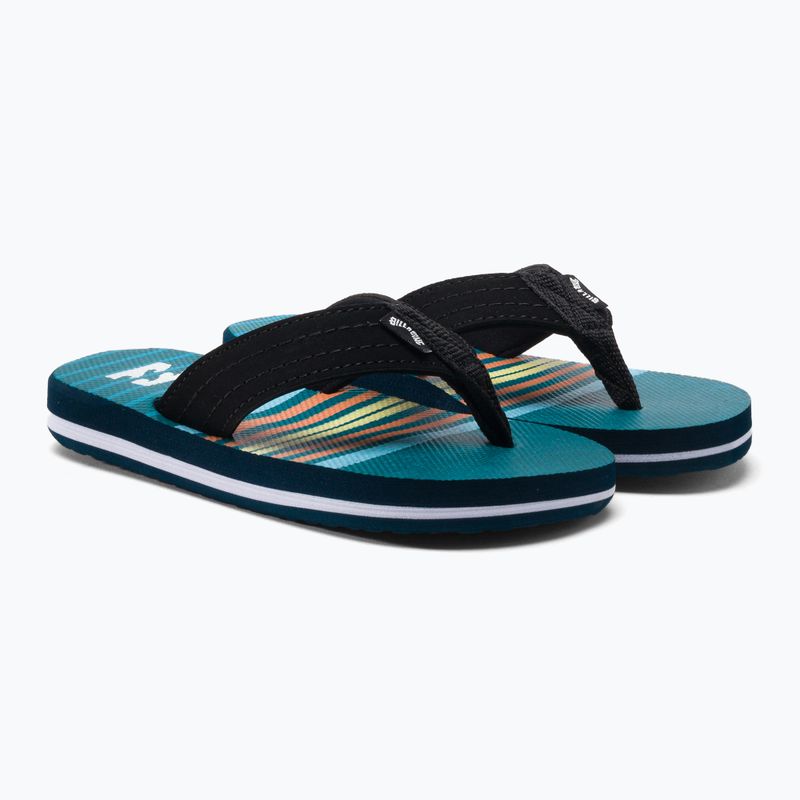 Billabong All Day Theme B teal vaikiškos šlepetės 5