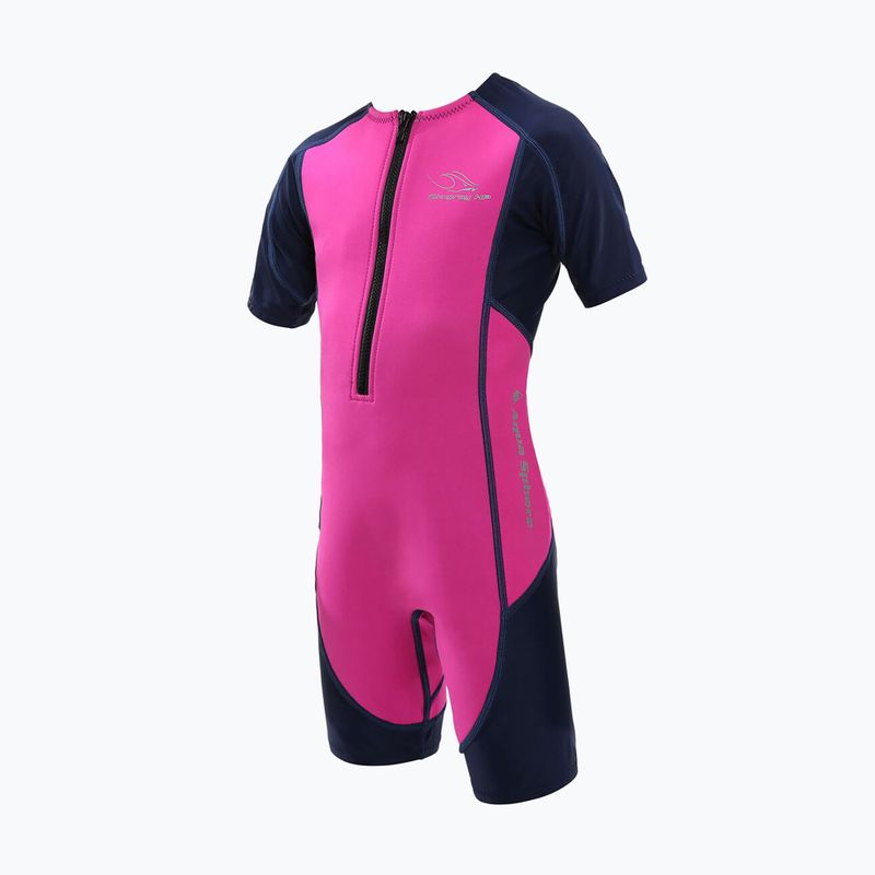 Aquasphere Stingray HP2 rožinis/navy blue vaikiškas hidrokostiumas