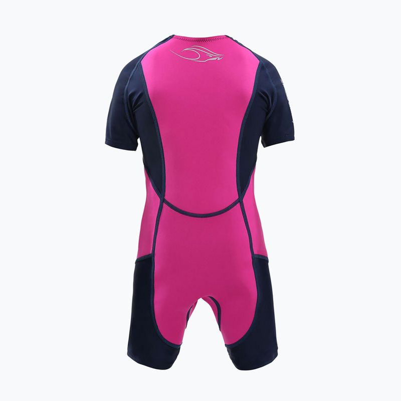 Aquasphere Stingray HP2 rožinis/navy blue vaikiškas hidrokostiumas 2