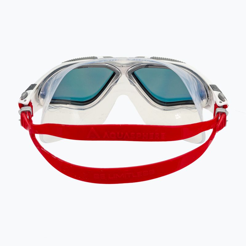 Aquasphere Vista balta/raudona plaukimo kaukė MS5050915LMR 5