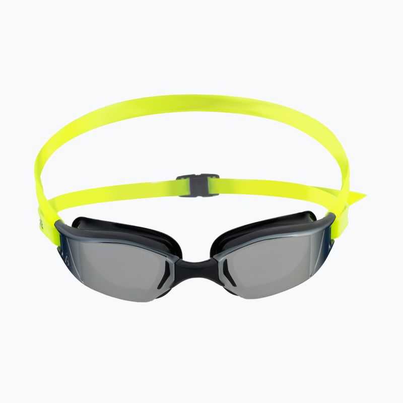 Aquasphere Xceed juodi/geltoni/veidrodiniai sidabriniai plaukimo akiniai 2