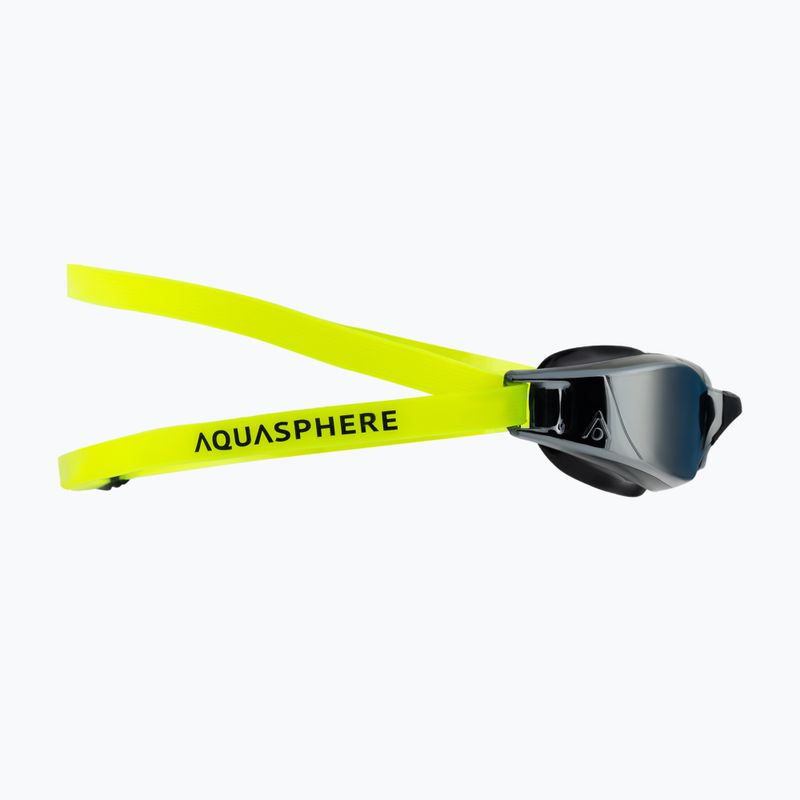 Aquasphere Xceed juodi/geltoni/veidrodiniai sidabriniai plaukimo akiniai 3