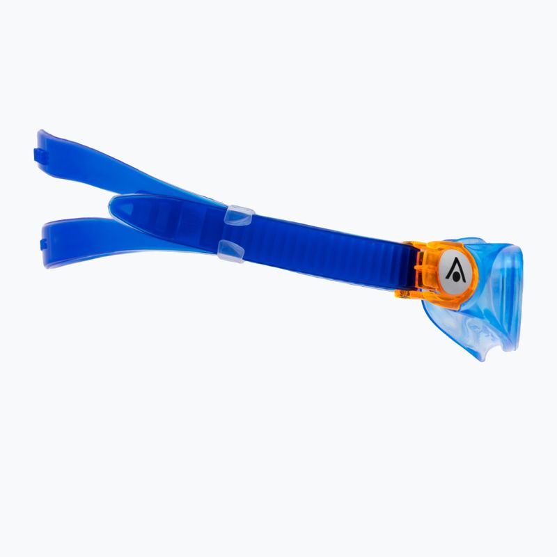 Aquasphere Moby Kid mėlyni/oranžiniai/skaidrūs vaikiški plaukimo akiniai 3