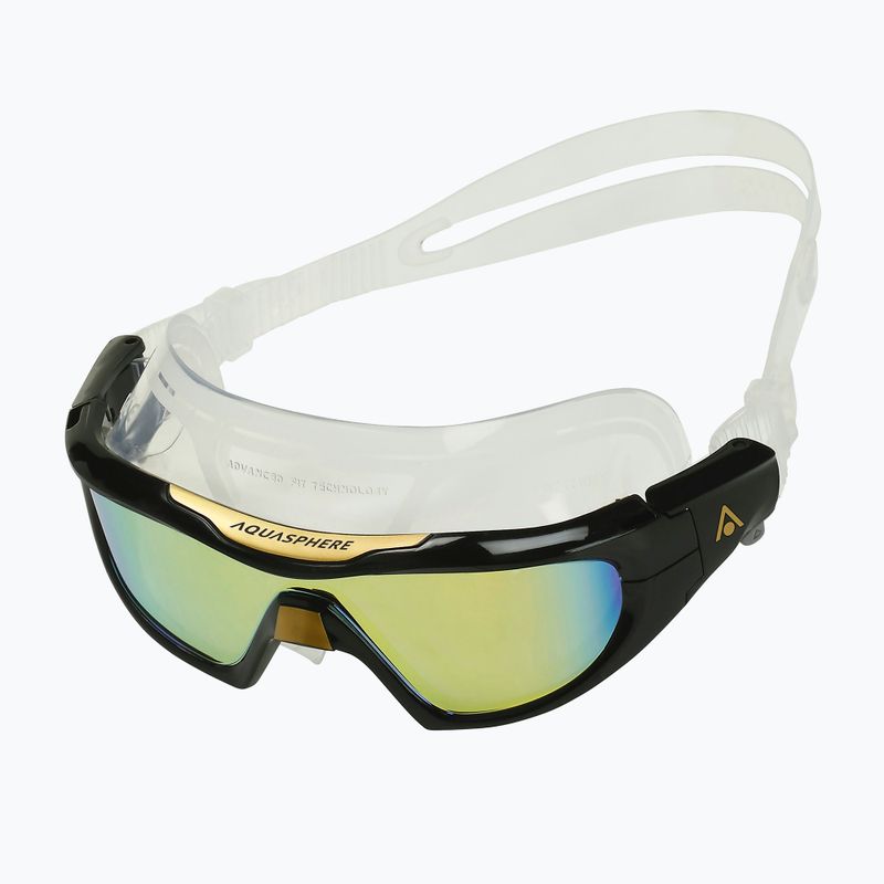 Aquasphere Vista Pro skaidri / auksinė titano plaukimo kaukė