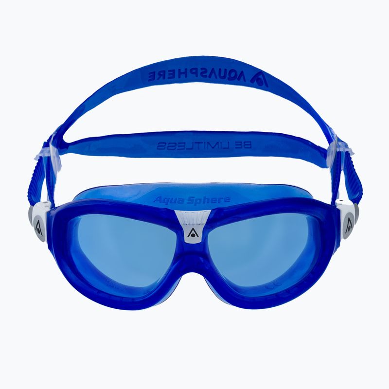 Aquasphere Seal Kid 2 vaikiška plaukimo kaukė mėlyna/balta/mėlyna 2