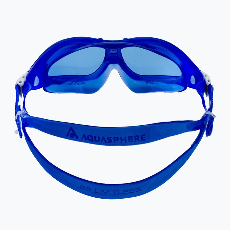 Aquasphere Seal Kid 2 vaikiška plaukimo kaukė mėlyna/balta/mėlyna 5