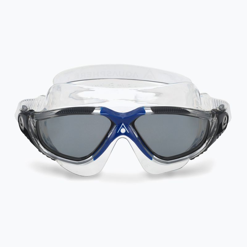 Aquasphere Vista skaidri/tamsiai pilka plaukimo kaukė MS5050012LD 7