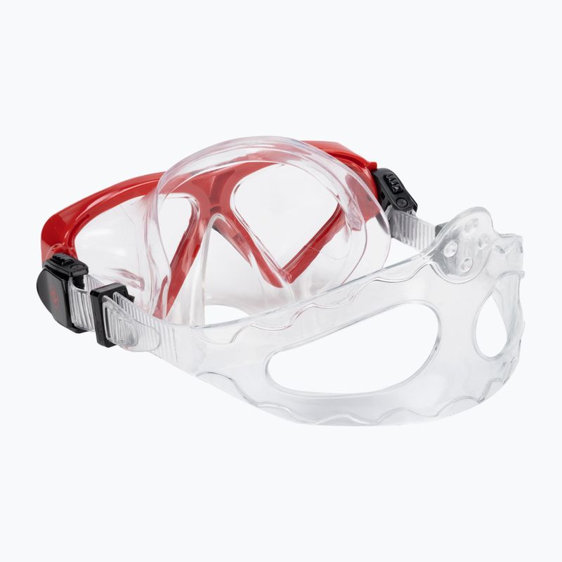 Aqualung Saturn Combo skaidrus/raudonas nardymo rinkinys 4