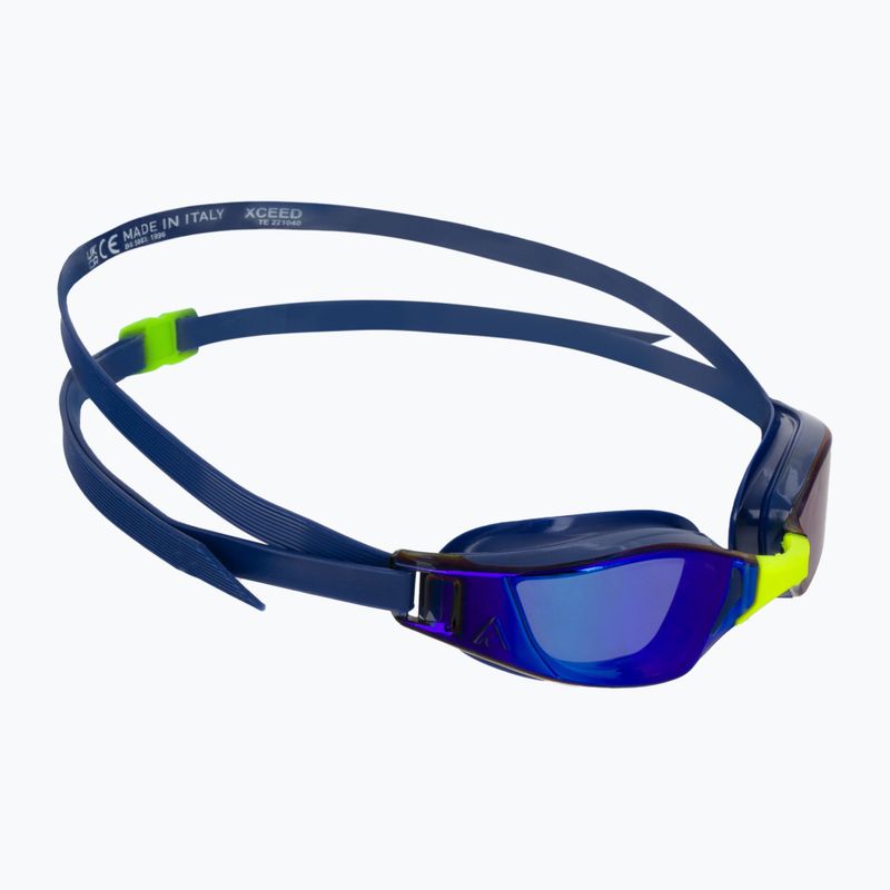Aquasphere Xceed 2022 tamsiai mėlyni / tamsiai mėlyni / veidrodiniai mėlyni plaukimo akiniai
