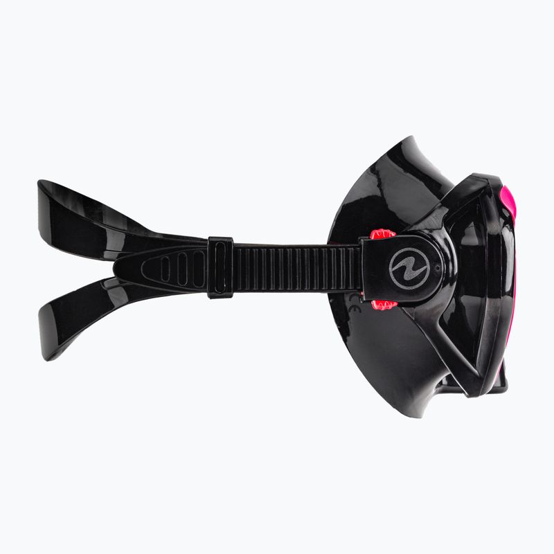 Aqualung Hawkeye juoda/rožinė nardymo kaukė 3