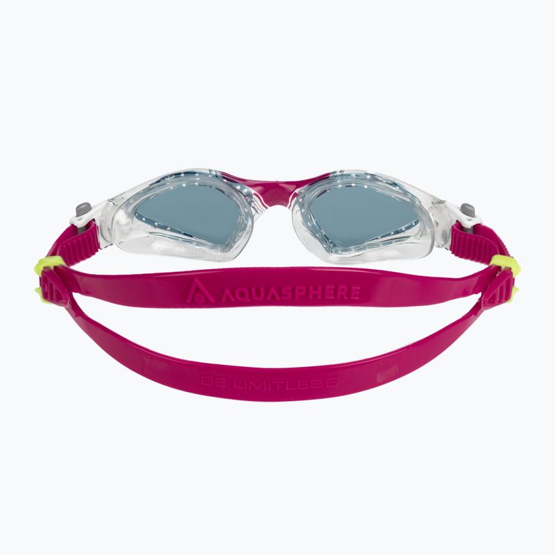 Aquasphere Kayenne Compact skaidrūs / aviečių spalvos vaikiški plaukimo akiniai 5