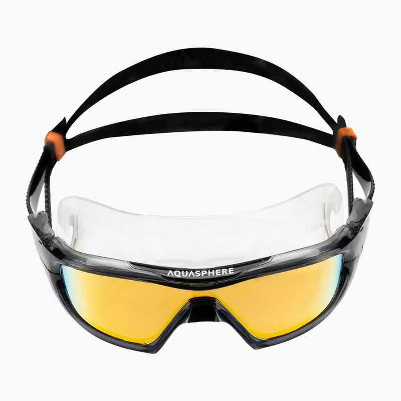 Aquasphere Vista Pro tamsiai pilka/juoda plaukimo kaukė MS5591201LMO 2