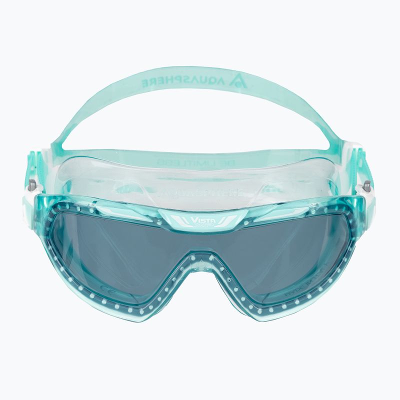 Aquasphere Vista Xp tamsinta žalia plaukimo kaukė MS5643535LD 2