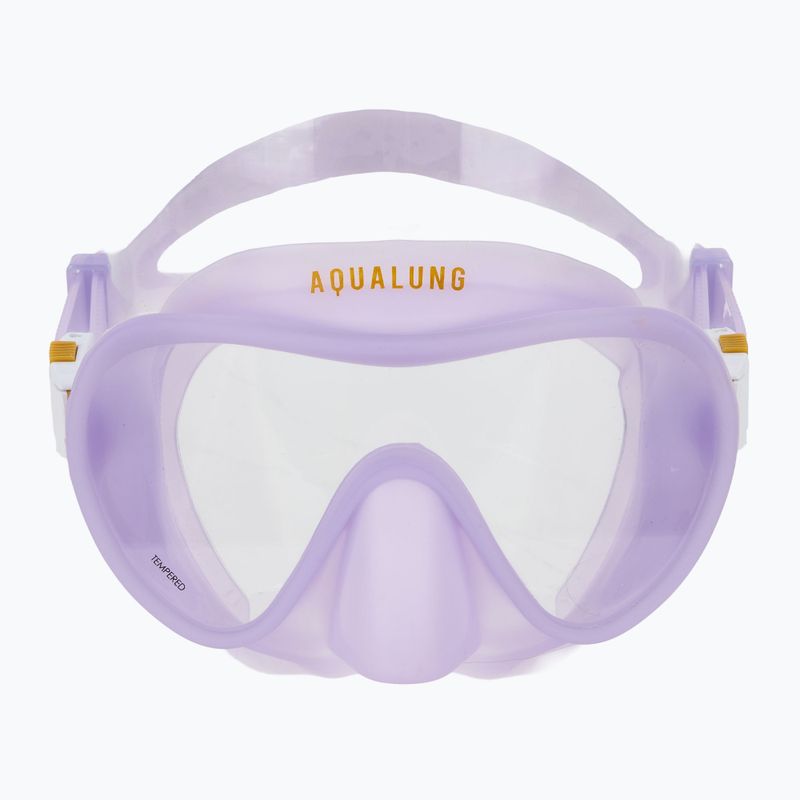 Paviršinio nardymo rinkinys Aqualung Nabul kaukė + vamzdelis + pelekai translucid purple 3